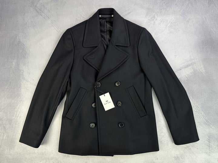 Paul Smith Men's Car Coat. Size: S, Made From: 67% Wool 26% Polyamide 7% Cashmere. Rrp: £450