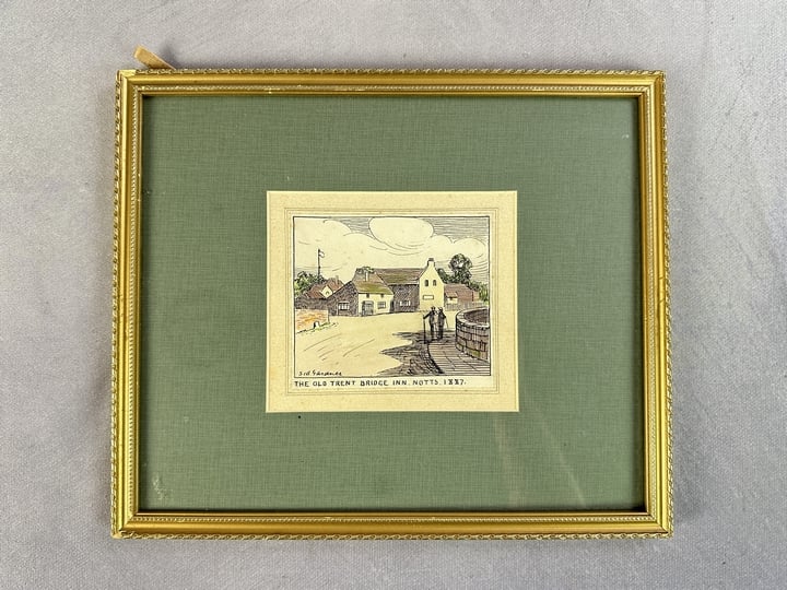 Sidney Valentine Gardner (1969-1957) Set Of Three Drawings, The Old Salutation Inn Nottm, The Old Gateway Nottm, Kirkwhites Birthplace, Cheapside Old Nottm, 14x16cm Each (Approx) (VAT ONLY PAYABLE ON