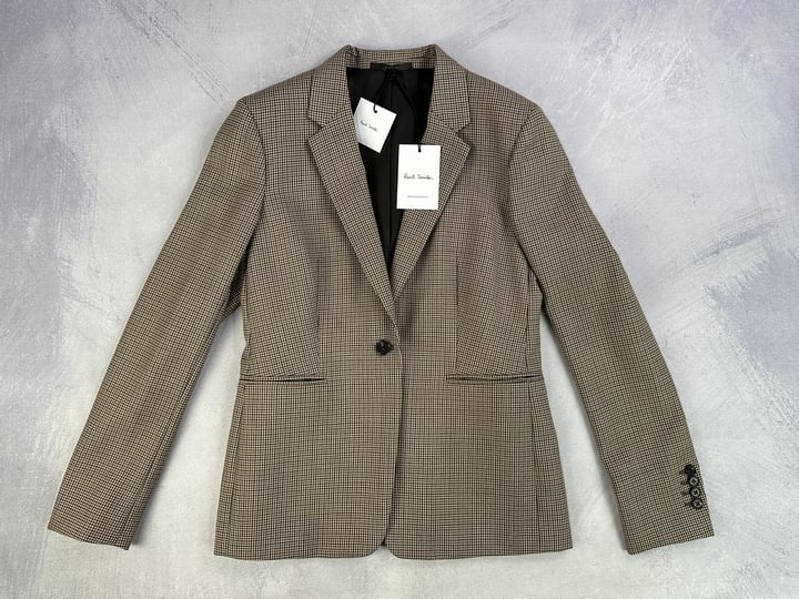 Paul Smith Women's Jacket. Size: 42, Made From: 100% Fleece Wool/Virgin Wool. Rrp: £700