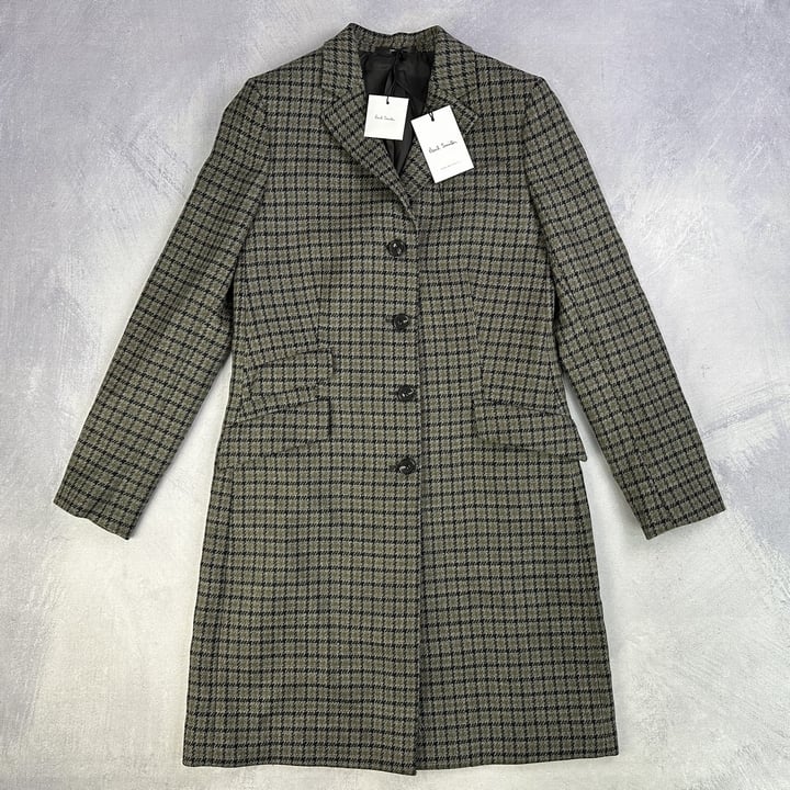 Paul Smith Women's Coat. Size: 42, Made From: 100% Fleece Wool/Virgin Wool. Rrp: £930