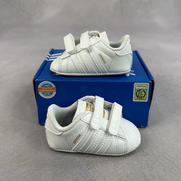 Adidas Originals Superstar Crib Sneakers - Size 2K (VAT ONLY PAYABLE ON BUYERS PREMIUM)