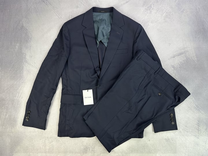 Paul Smith Gent's 2 Button Suit. Size: 40/50, Made From: 100% Fleece Wool/Virgin Wool. Rrp: £935