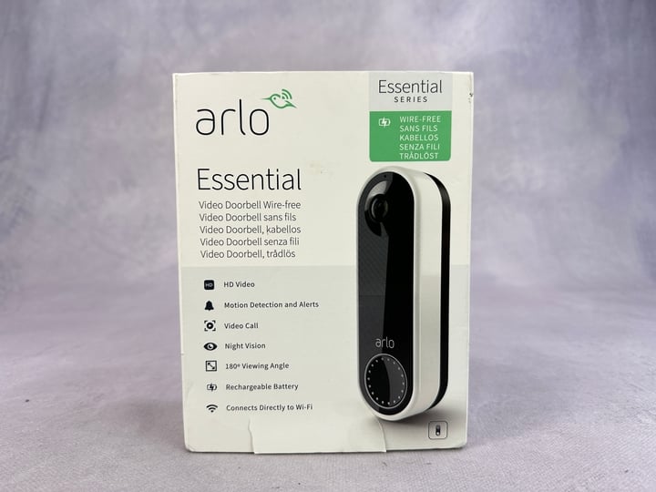 Arlo Essential Video Doorbell Wire-Free  Sealed (MPSE54163801) (VAT ONLY PAYABLE ON BUYERS PREMIUM)