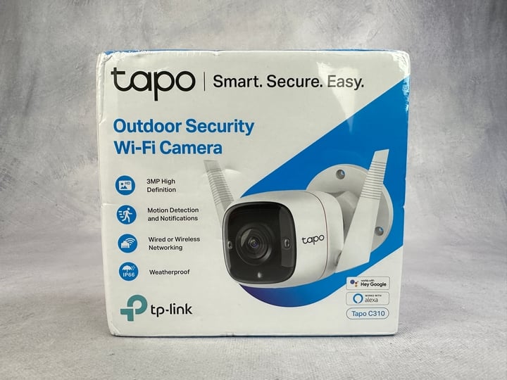 Tapo Outdoor Security Wi-Fi Camera, tapo C310 Sealed (MPSE54391327) (VAT ONLY PAYABLE ON BUYERS PREMIUM)