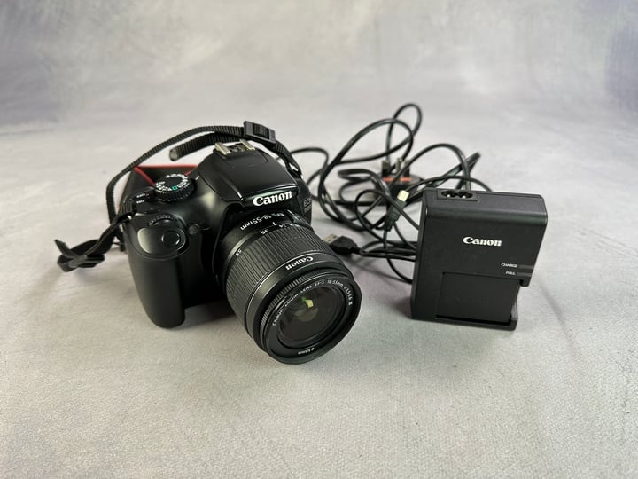 Canon EOS 1100D Camera With Canon EFS 18-55mm Lens Battery and Charger (MPSC39774857) (VAT ONLY PAYABLE ON BUYERS PREMIUM)