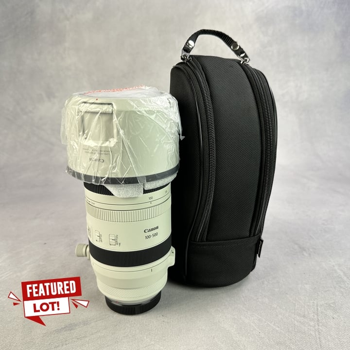 Canon RF 100-500mm f4.5-7.1L IS USM Lens With Case (MPSD46758194) (VAT ONLY PAYABLE ON BUYERS PREMIUM)