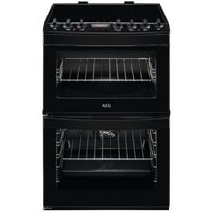 AEG 6000 STEAM BAKE ELECTRIC COOKER IN BLACK WITH INDUCTION HOB - MODEL NO. CIB6742ACB - RRP £1150