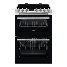 ZANUSSI 60CM DOUBLE OVEN IN BLACK WITH CERAMIC HOB - MODEL NO. ZCV69360XA - RRP £649