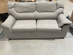 TWO SEATER SOFA WITH GREY WOODEN LEGS (DIRTY AND BROKEN).