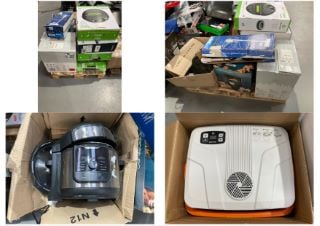 PALLET OF ASSORTED HOUSEHOLD RELATED ITEMS INCLUDING IROBOT ROOMBA (BROKEN AND INCOMPLETE).