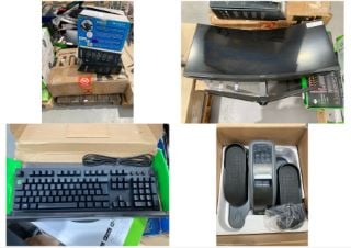 PALLET OF ASSORTED ELECTRICAL ITEMS INCLUDING ODYSSEY CURVED MONITOR (BROKEN AND INCOMPLETE).