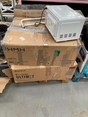 PALLET OF ASSORTED ITEMS INCLUDING OVERSTEEL GAMING CHAIR (BROKEN AND INCOMPLETE).