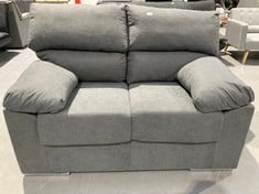 TWO-SEATER SOFA, GREY COLOUR (BROKEN ON THE SIDE).