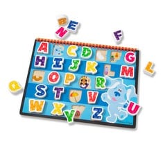 MELISSA & DOUG BLUE'S CLUES & YOU! WOODEN CHUNKY JIGSAW PUZZLE - ALPHABET (26 PIECES), BLUE'S CLUES, WOODEN DEVELOPMENTAL TOYS, MONTESSORI, GIFT FOR BOYS AND GIRLS 2+,.