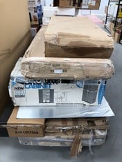 PALLET OF FURNITURE OF VARIOUS MODELS AND SIZES INCLUDING PLASTIC GARDEN FURNITURE (MAY BE BROKEN OR INCOMPLETE).