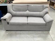 3 SEATER ARMCHAIR GREY COLOUR (TWO LEGS ARE MISSING ON ONE SIDE).