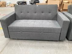 SOFA BED DARK GREY COLOUR WITH WHEELS .