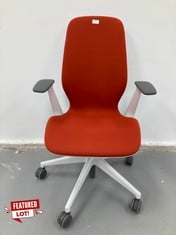 ERGONOMIC CHAIR STEELCASE RED COLOUR.