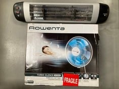 2 X MISCELLANEOUS HOUSEHOLD ITEMS INCLUDING FAN ROWENTA