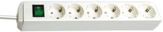 12 X BRENNENSTUHL ECO-LINE SOCKET STRIP WITH 6 SOCKETS (3 M CABLE, SWITCH) WHITE.