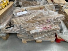 PALLET OF FURNITURE VARIOUS MODELS AND SIZES INCLUDING SHOE RACK (MAY BE BROKEN OR INCOMPLETE)