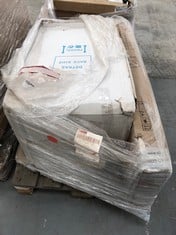 PALLET OF FURNITURE OF VARIOUS MODELS AND SIZES INCLUDING BATHROOM FURNITURE (MAY BE BROKEN OR INCOMPLETE).