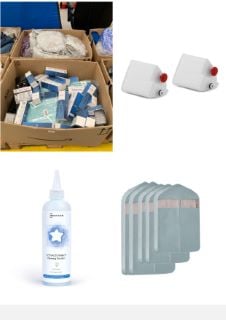 PALLET OF MISCELLANEOUS ITEMS INCLUDING TEFAL BRAND ANTI-SCALE CARTRIDGE.