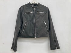 LEATHER JACKET BRAND BDG GREY COLOUR SIZE S (TOTAL P.V.P 85€) - LOCATION 34A.