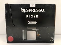 NESPRESSO DE'LONGHI PIXIE EN125R - NESPRESSO CAPSULE COFFEE MACHINE, 19 BAR, AUTOMATIC SHUT-OFF, CARMINE RED - LOCATION 9A.