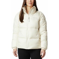 COLUMBIA WOMEN'S QUILTED JACKET, COLOUR BEIGE, SIZE XS (TOTAL P.V.P 140€) - LOCATION 14A.