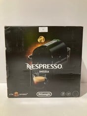 NESPRESSO INISSIA COFFEE MACHINE BLACK COLOUR (INCLUDES 12 CAPSULES) - LOCATION 13A.