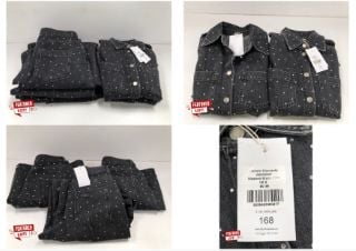 5 X ALIGNE JEANS AND JACKETS, VARIOUS SIZES, GREY WITH GLITTER (TOTAL P.V.P. 825€) - LOCATION 19A.