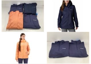 4 X COLUMBIA JACKETS AND JUMPERS VARIOUS SIZES AND MODELS INCLUDING ORANGE JACKET SIZE S - LOCATION 23A.