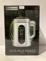 SOY MILK MAKER, SOY MILK MAKER ESPRESSIONS BRAND GREY COLOUR - LOCATION 13A.