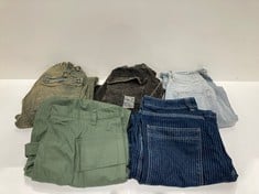 5 X BDG GARMENTS VARIOUS MODELS AND SIZES INCLUDING GREEN TROUSERS SIZE 38 (TOTAL P.V.P 387€) - LOCATION 40A.