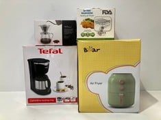 4 X KITCHEN ITEMS INCLUDING DRIP COFFEE MAKER WITH JUG TEFAL BRAND - LOCATION 21A.