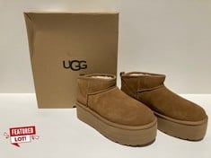 UGG BOOTS MODEL W CLASSIC ULTRA MINI PLATAFORM BROWN COLOUR SIZE 38 (TOTAL P.V.P 180€) - LOCATION 29A.