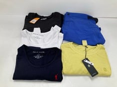 5 X VARIOUS GOOD BRANDS AND SIZES INCLUDING YELLOW RAW T-SHIRT SIZE M - LOCATION 14B.