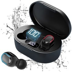 5 X SSMNR WIRELESS HEADPHONES, BLUETOOTH HIFI STEREO HEADPHONES, IPX7 WATERPROOF WIRELESS BLUETOOTH HEADPHONES, NOISE CANCELLING HEADPHONES, USB FAST CHARGE 24H PLAYBACK, BLACK - LOCATION 20B.