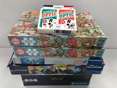 7 X ASSORTED BOARD GAMES INCLUDING DISNEY LIGHTYEAR PUZZLE - LOCATION 16B.