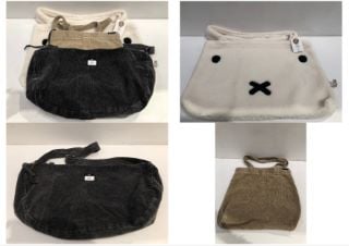 3 X DESIGNER BAGS VARIOUS MODELS INCLUDING CORDUROY BDG (TOTAL P.V.P 108€) - LOCATION 38C.