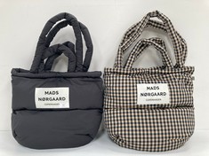 2 X MADS NORGAARD BAGS VARIOUS COLOURS INCLUDING GREY BAG (TOTAL P.V.P 220€) - LOCATION 49A.