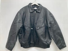 LEATHER JACKET BRAND BDG BLACK COLOUR SIZE XL (TOTAL P.V.P 115€) - LOCATION 50A.