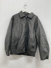 LEATHER JACKET BRAND BDG GREY COLOUR SIZE L (TOTAL P.V.P 99€) - LOCATION 46A.