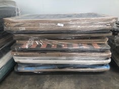 PALLET INCLUDING A VARIETY OF BEDSTEADS AND UPHOLSTERED BASES (MAY BE BROKEN OR INCOMPLETE).