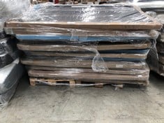 PALLET INCLUDING A VARIETY OF BEDSTEADS AND UPHOLSTERED BASES (MAY BE BROKEN OR INCOMPLETE).