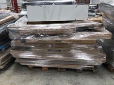 PALLET OF ASSORTED FURNITURE INCLUDING 2 SLIDING DOOR WARDROBE (MAY BE BROKEN OR INCOMPLETE).