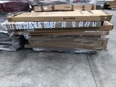 PALLET OF ASSORTED FURNITURE INCLUDING TWO-DOOR MULTI-PURPOSE CUPBOARD (MAY BE BROKEN OR INCOMPLETE).