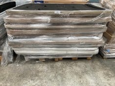 PALLET VARIETY OF MATTRESSES AND UPHOLSTERED BASES INCLUDING BASE K 3T BEIGE + 6 LEGS 25CM 150X190CM (MAY BE BROKEN OR INCOMPLETE).