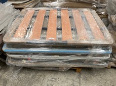 PALLET VARIETY OF BEDSTEADS AND UPHOLSTERED BASES INCLUDING 150X190CM VALLEY MODEL (MAY BE BROKEN OR INCOMPLETE).